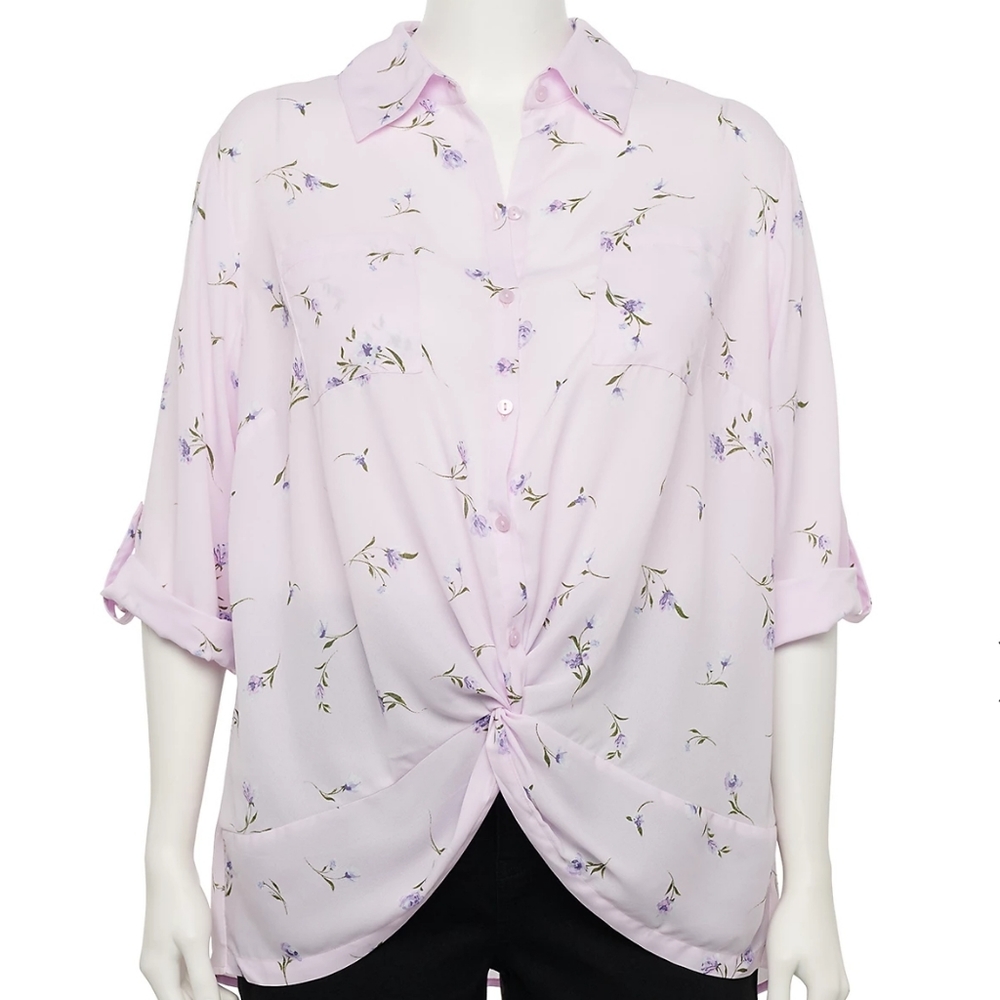 IZ Byer Floral Blouse